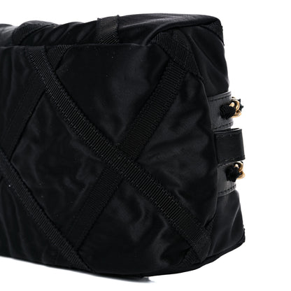 Chanel Nylon Grosgrain Lifestyle Pouch With Sleep Mask Black 11 of 14