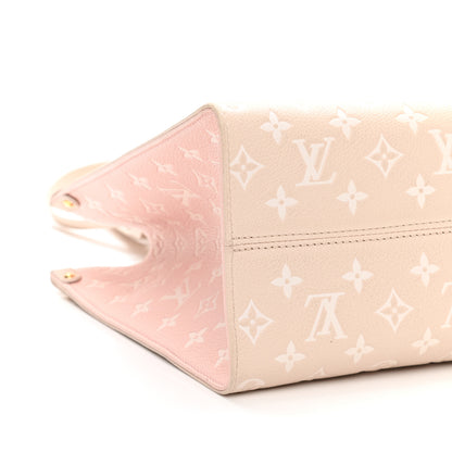 Louis Vuitton Empreinte Monogram Spring In The City Onthego MM Beige Pink Yellow 8 of 10