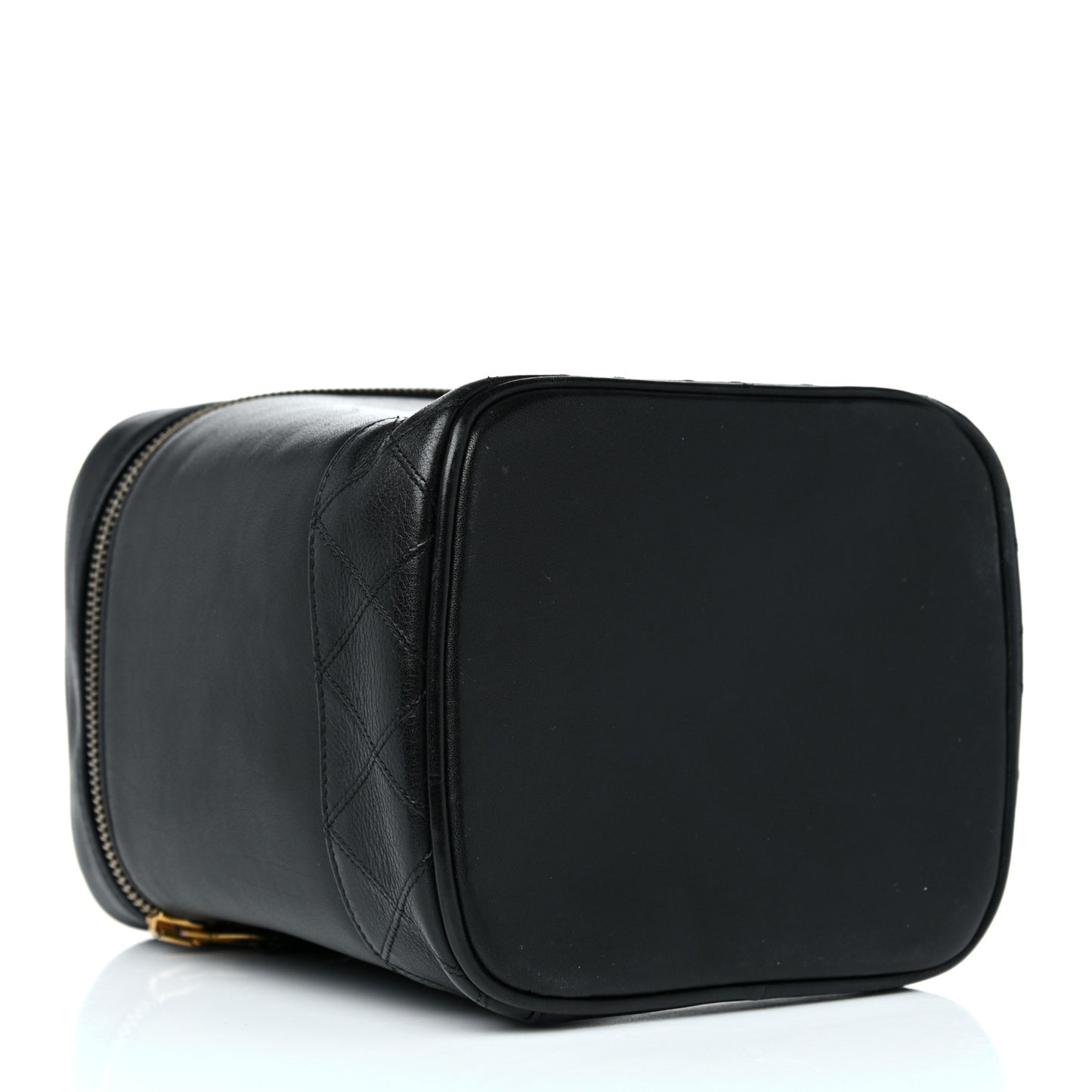 Lambskin Vanity Cosmetic Case Black