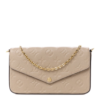 Louis Vuitton Empreinte Pochette Felicie Chain Wallet Tourterelle 1 of 14