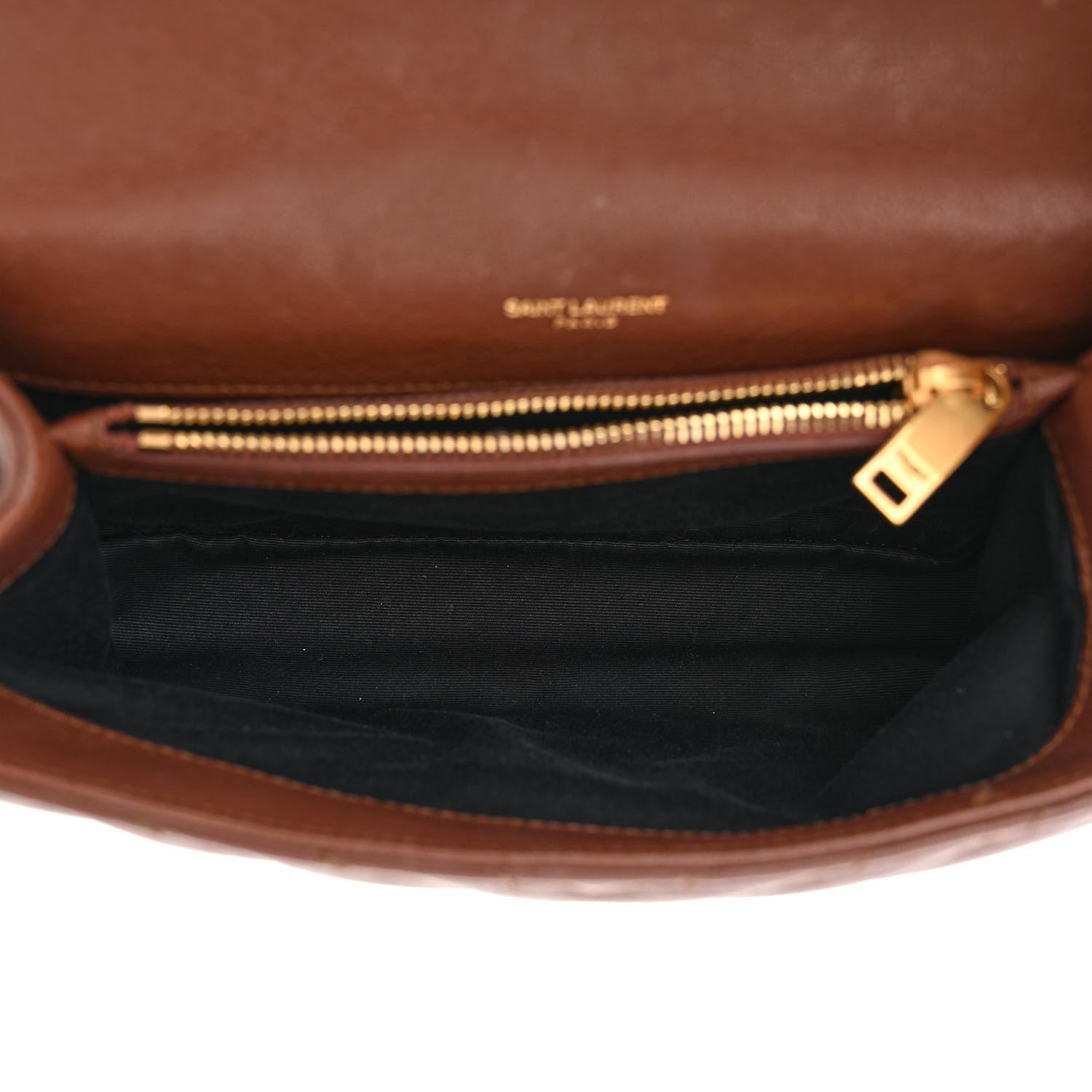 Saint Laurent Sheepskin Matelasse Chevron Monogram Medium College Bag Brick 5 of 15