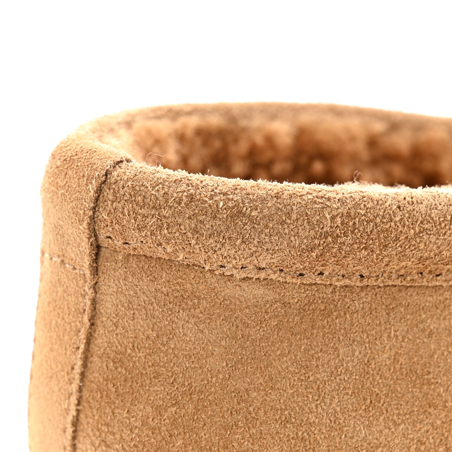 Suede Calfskin CC Loafers 38.5 Dark Beige