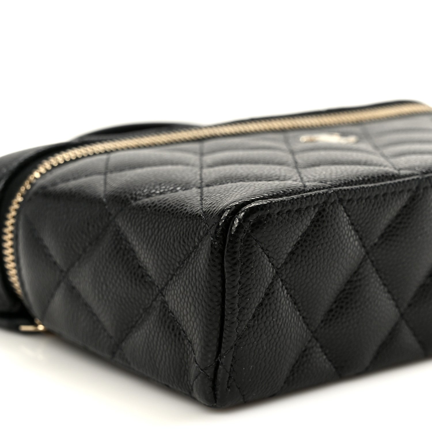 Chanel Caviar Quilted Top Handle Slim Vanity With Chain Black 9 of 11