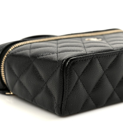 Chanel Caviar Quilted Top Handle Slim Vanity With Chain Black 9 of 11