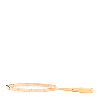 Cartier 18K Yellow Gold 6 Diamond Small LOVE Bracelet 18 3 of 5