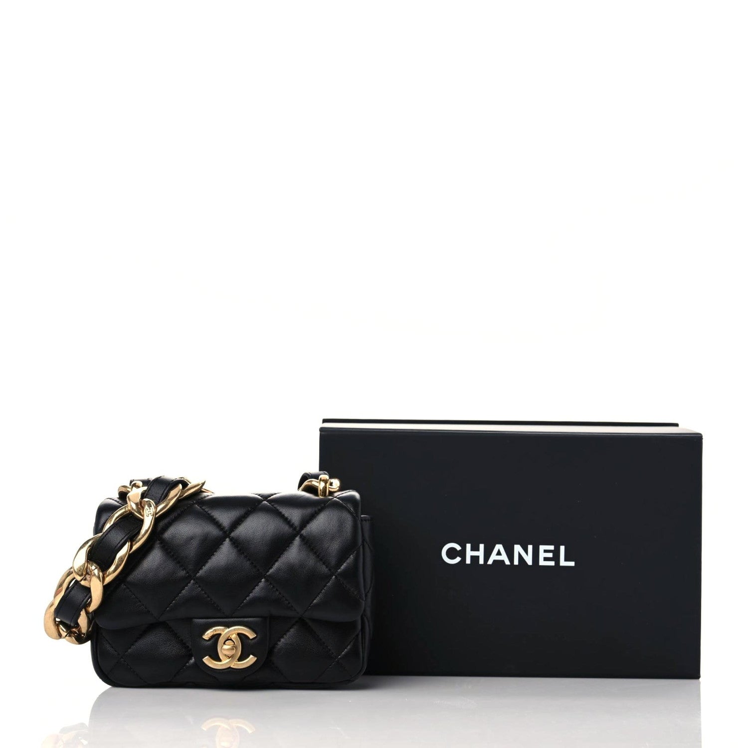Chanel Lambskin Quilted Mini CC Funky Town Flap Black 10 of 10