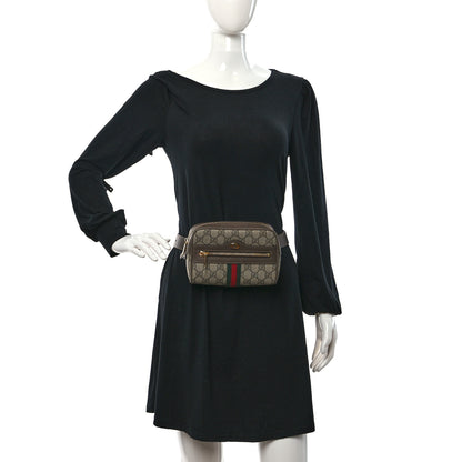 Gucci GG Supreme Monogram Web Small Ophidia Belt Bag 85 34 Dark Brown 2 of 10