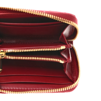 Christian Dior CHRISTIAN DIOR Patent Cannage Small Lady Dior Voyageur Coin Purse Cherry Red 5 of 9