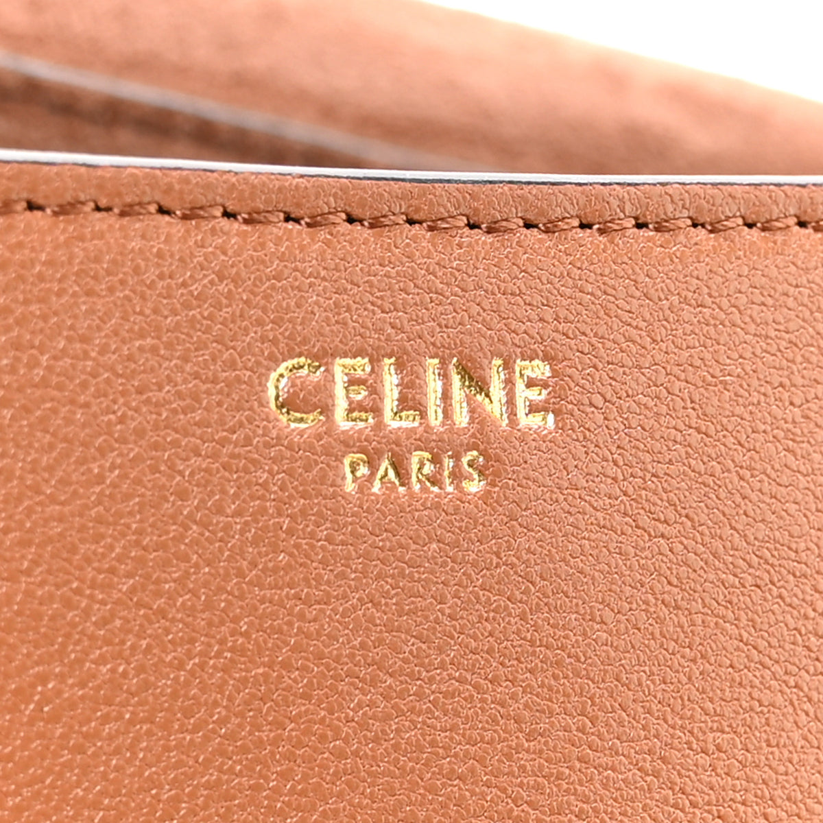 Celine Shiny Lambskin Soft Triomphe Little Half Moon Bag Soft Tan 6 of 11