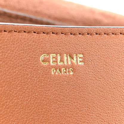 Celine Shiny Lambskin Soft Triomphe Little Half Moon Bag Soft Tan 6 of 11