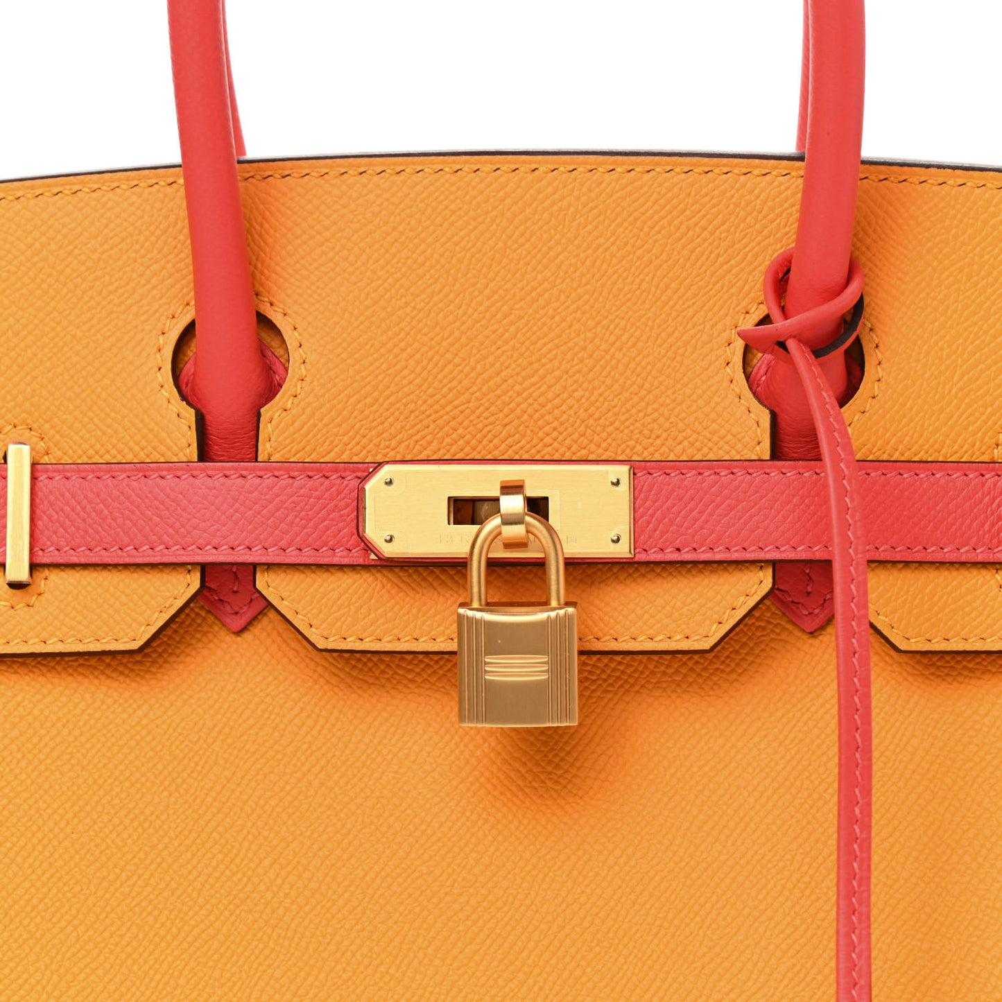 Epsom Horseshoe Birkin 30 Jaune D'Or Rose Jaipur
