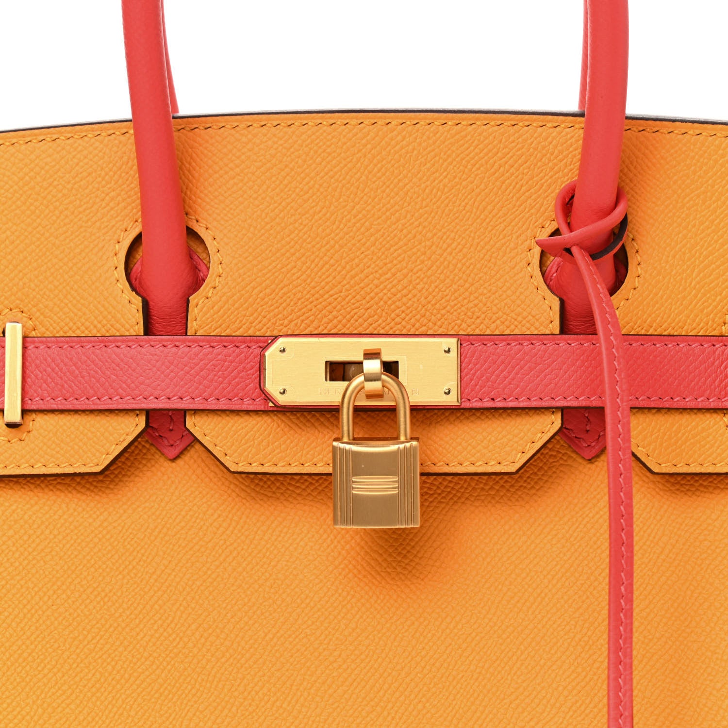 Hermes Epsom Horseshoe Birkin 30 Jaune D'Or Rose Jaipur 9 of 10