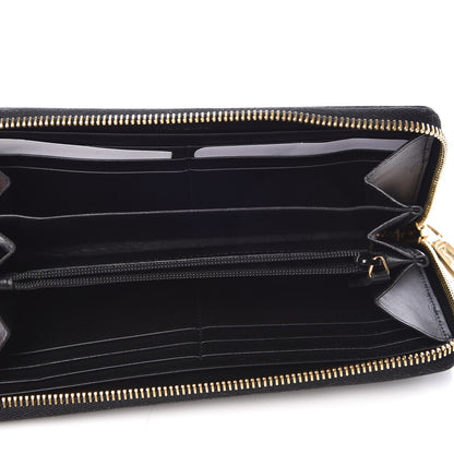 Saint Laurent Patent Belle De Jour Zip Around Wallet Black 5 of 6