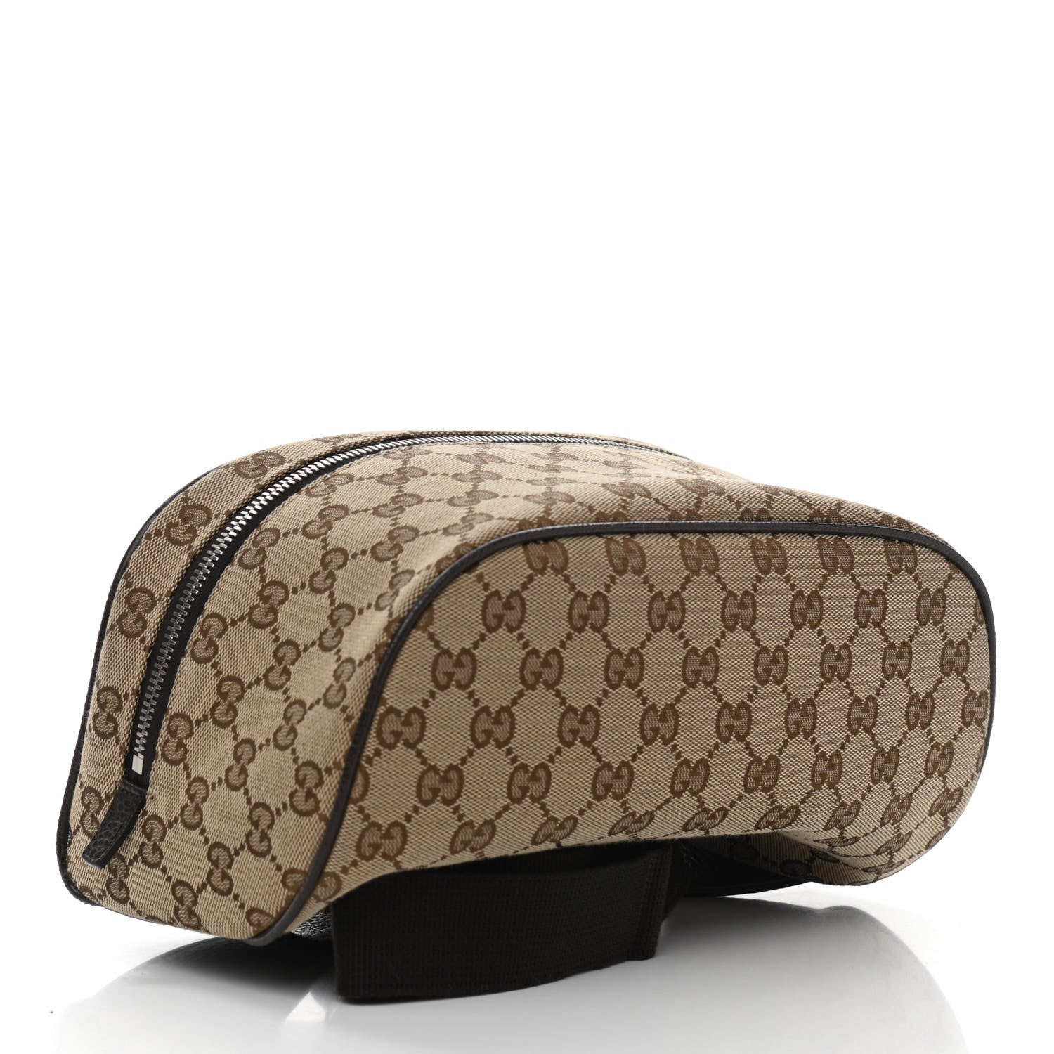 Gucci Monogram Dollar Calfskin Waist Pouch Beige Ebony Testa di Moro Marrone Scuro 4 of 10