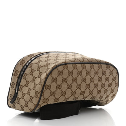 Gucci Monogram Dollar Calfskin Waist Pouch Beige Ebony Testa di Moro Marrone Scuro 4 of 10