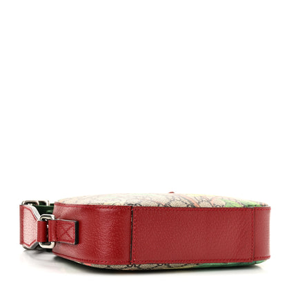 Gucci GG Supreme Monogram Tian Web Small Camera Bag Beige Multicolor Red 7 of 20