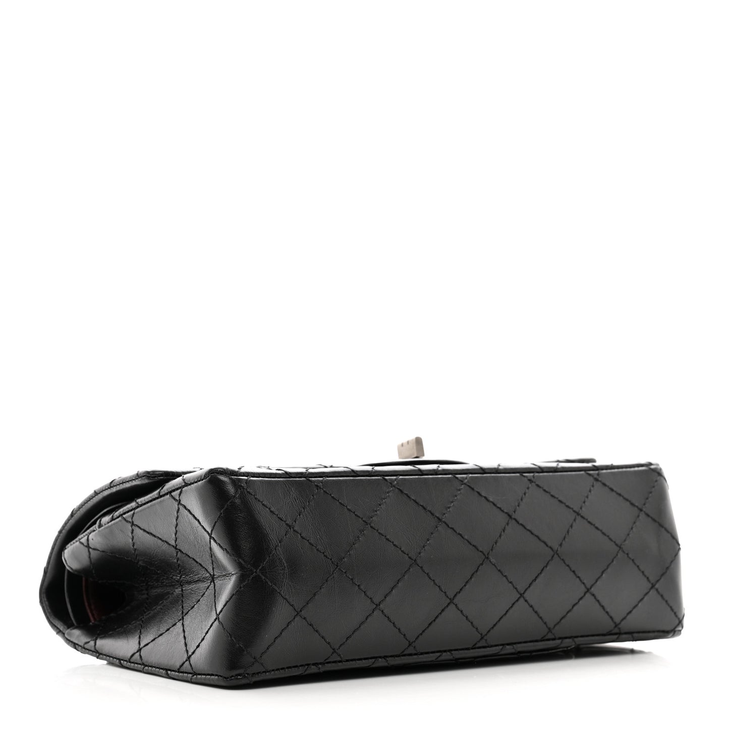 Aged Calfskin Quilted 2.55 Reissue 225 Flap Black