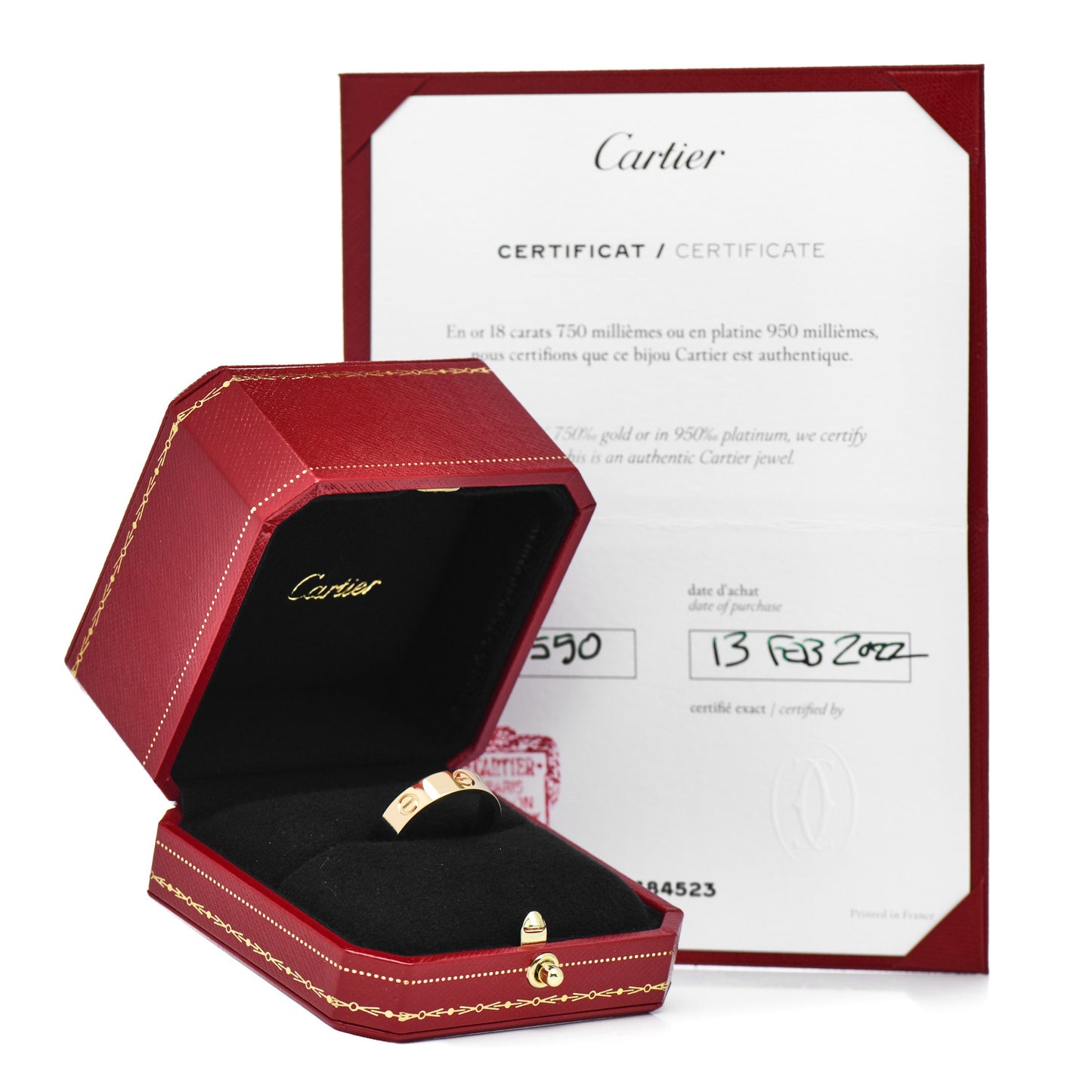 18K Yellow Gold 5.5mm LOVE Ring 63 10.25