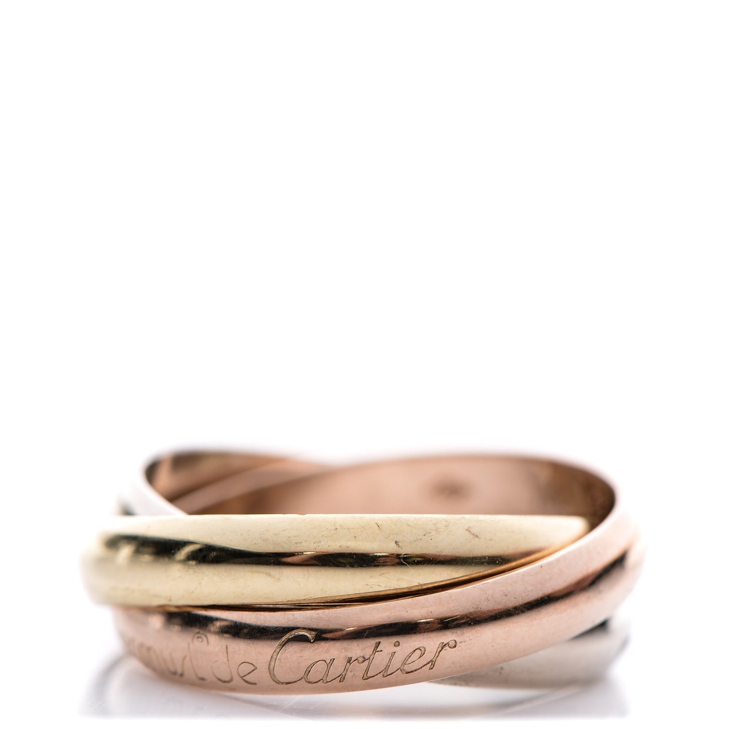 18k Pink Yellow White Gold Les Must De Trinity Ring 56 7.50