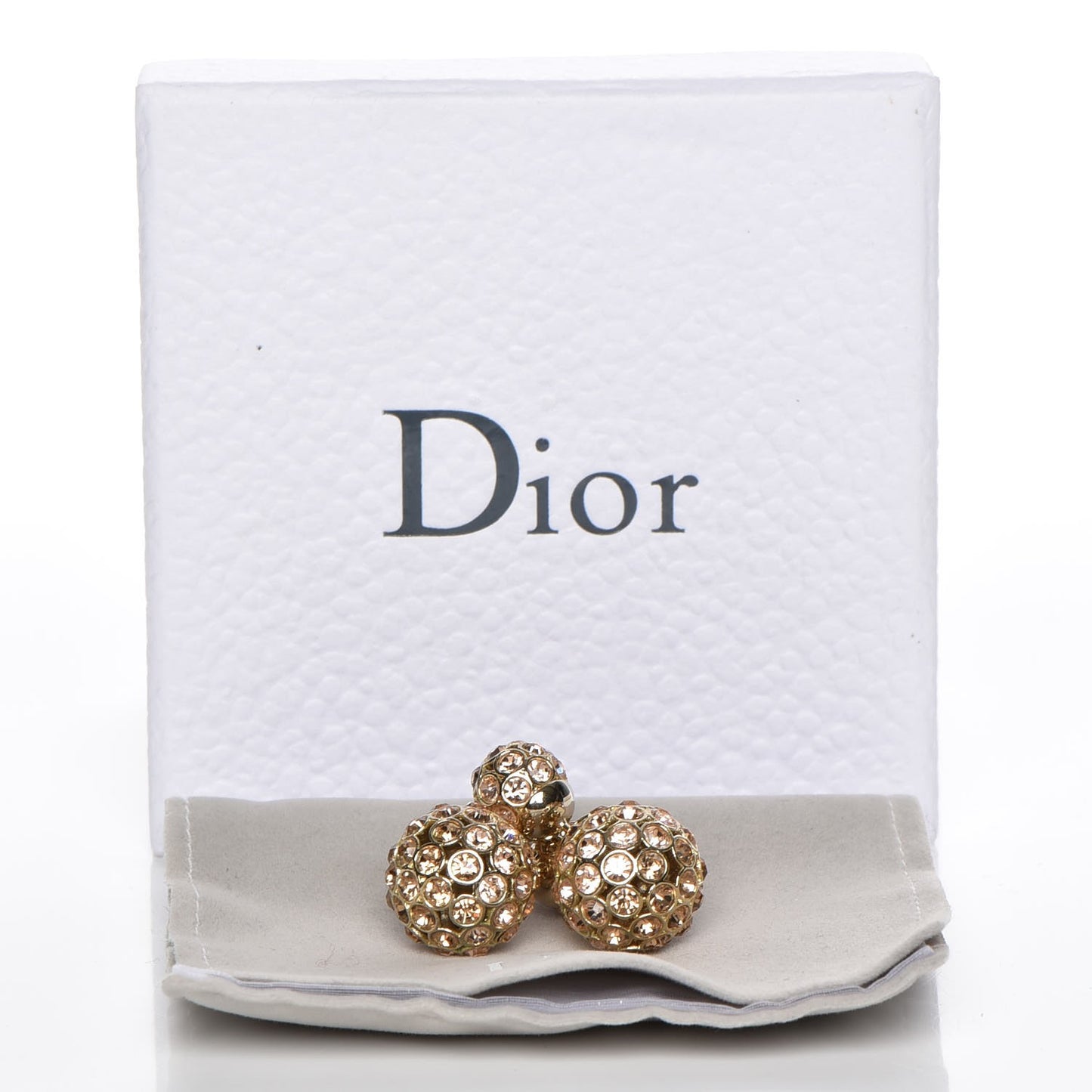 Crystal Mise En Dior Tribal Earrings Light Pink Gold