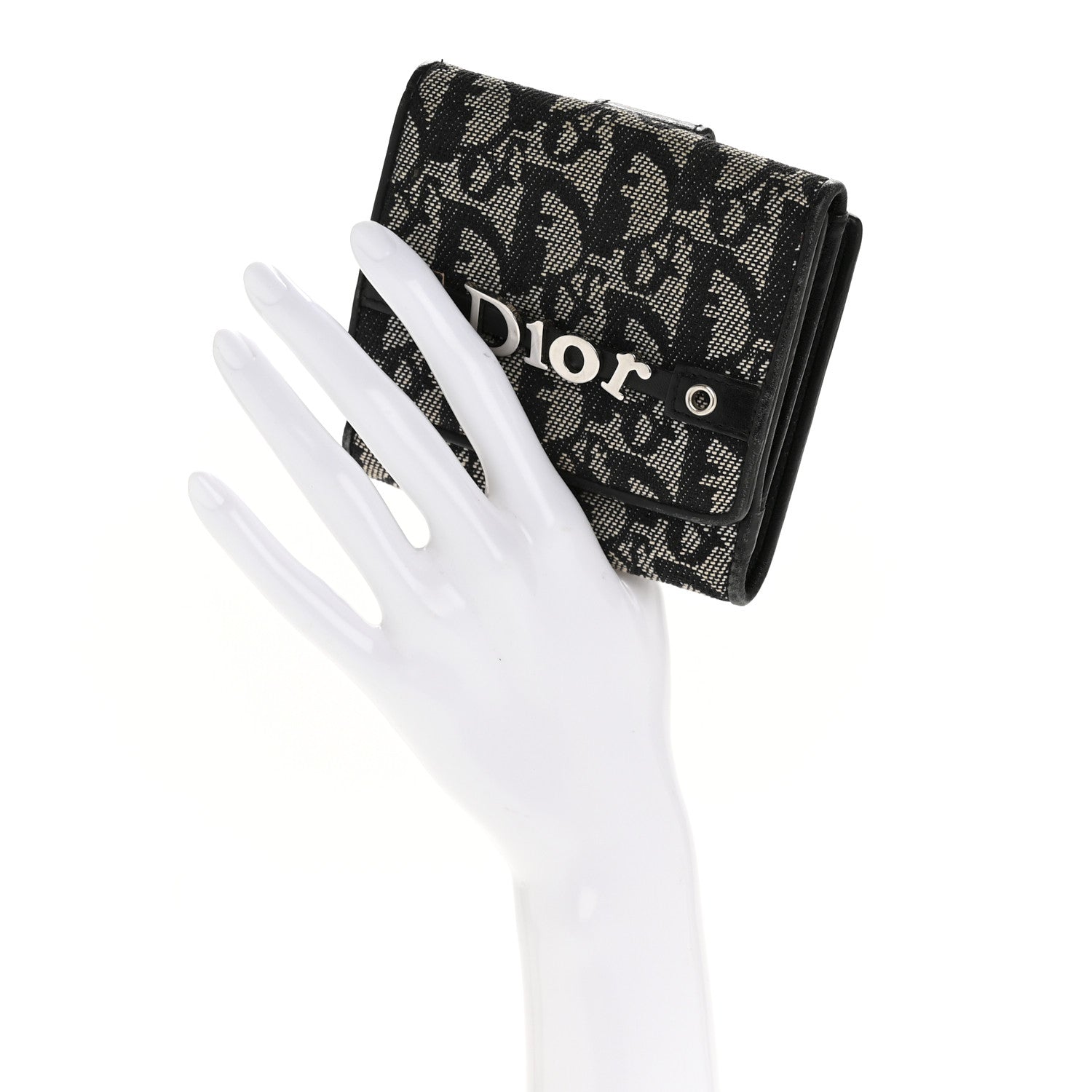 Christian Dior Monogram Trotter Wallet Black 2 of 10