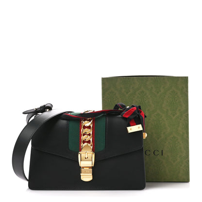Gucci Calfskin Small Sylvie Shoulder Bag Black 12 of 12