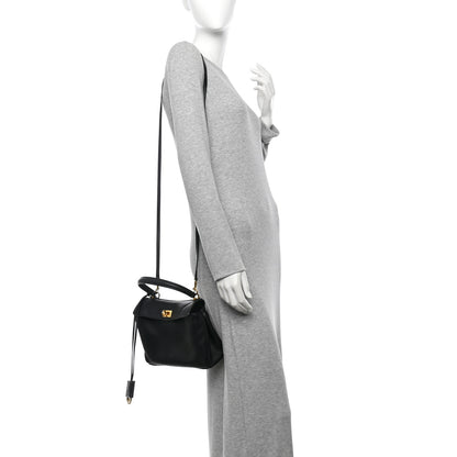 Balenciaga Natural Smooth Calfskin Mini Rodeo Top Handle Handbag Black 2 of 10