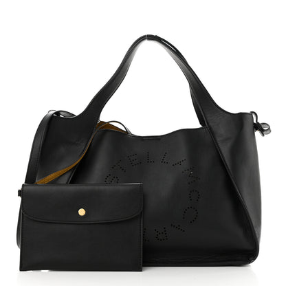 Stella McCartney Eco Alter Nappa East West Perforated Tote Black 3 of 16