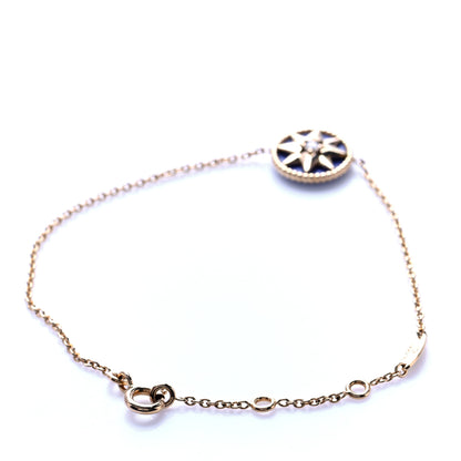 Christian Dior 18K Yellow Gold Lapis Lazuli Diamond Rose Des Vents Bracelet 3 of 8