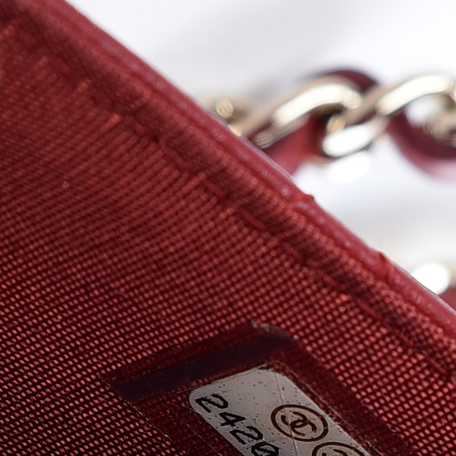 Chanel Lambskin Quilted Trendy CC Wallet On Chain WOC Dark Red 9 of 9