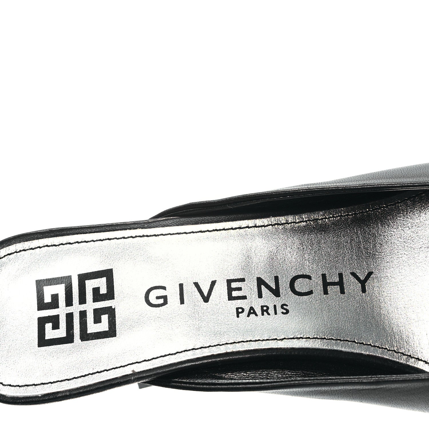 Givenchy Calfskin Look Back Square Toe Mule Pumps 40.5 Black 7 of 9