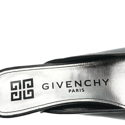Givenchy Calfskin Look Back Square Toe Mule Pumps 40.5 Black 7 of 9