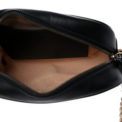 Gucci Calfskin Matelasse Small GG Marmont Chain Shoulder Bag Black 5 of 10