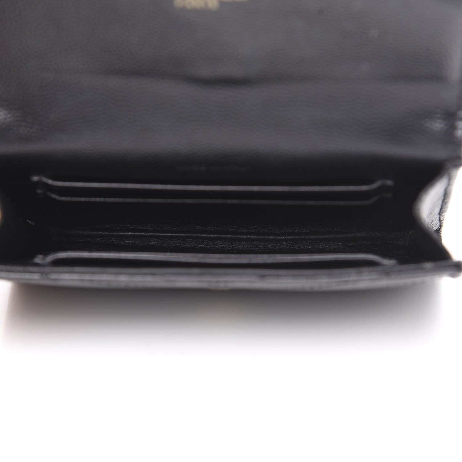 Saint Laurent Grain De Poudre Matelasse Chevron Small Monogram Envelope Wallet Black 5 of 9