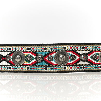 Christian Dior Canvas Embroidered Studded Shoulder Strap Black Multicolor 5 of 8