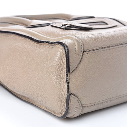 Celine Drummed Calfskin Nano Luggage Dune 6 of 17