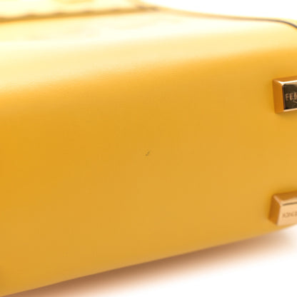 Fendi Vitello King Plexiglass Logo Embossed Mini Fendi Sunshine Shopper Tote Mimosa 11 of 12