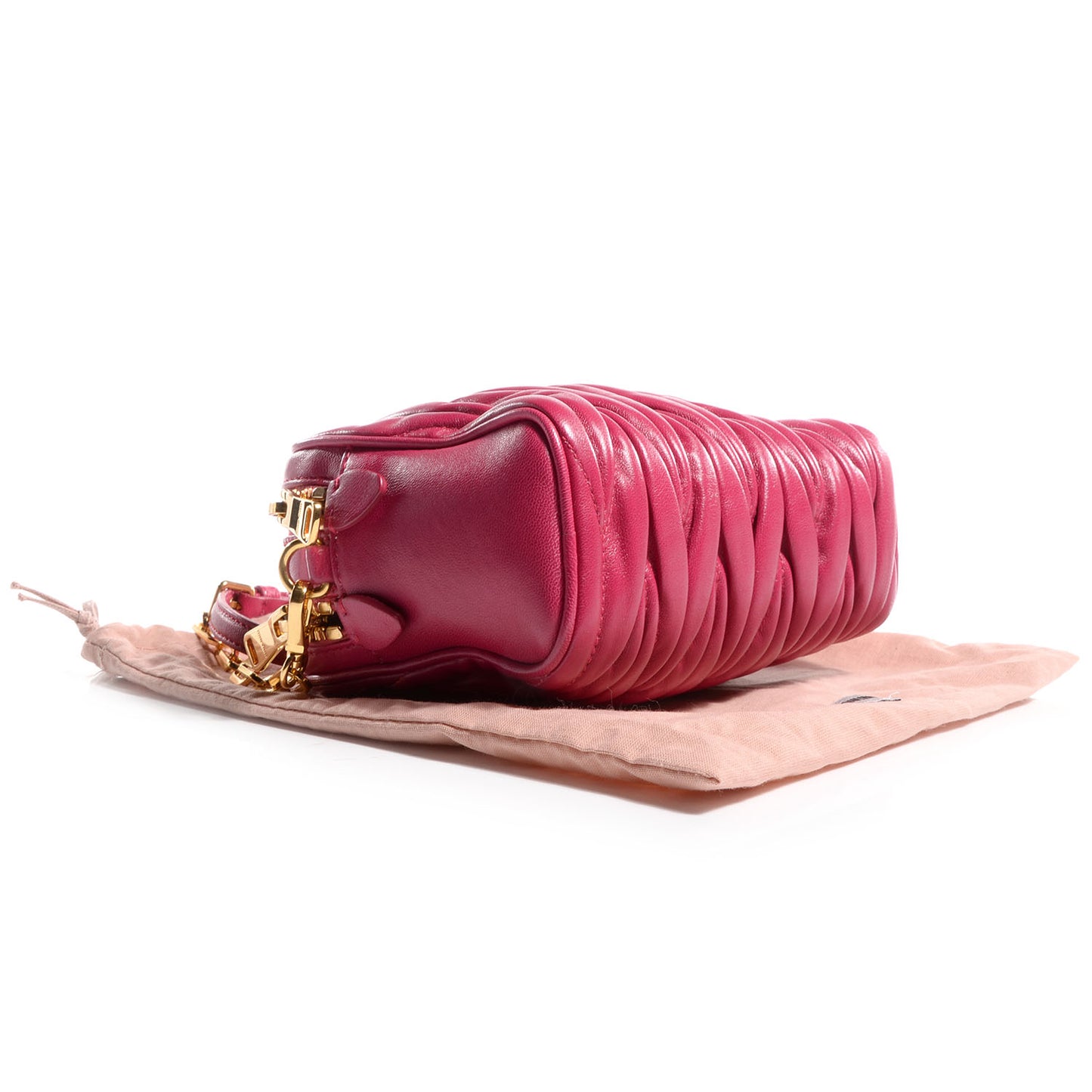 Nappa Matelasse Camera Bag Azalea