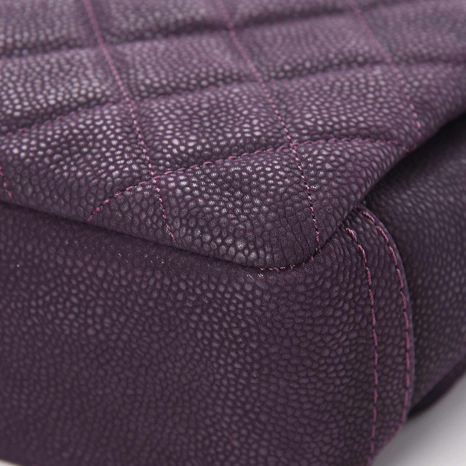 Chanel Iridescent Caviar Quilted Medium Lady Pearly Flap Plum 12 of 18