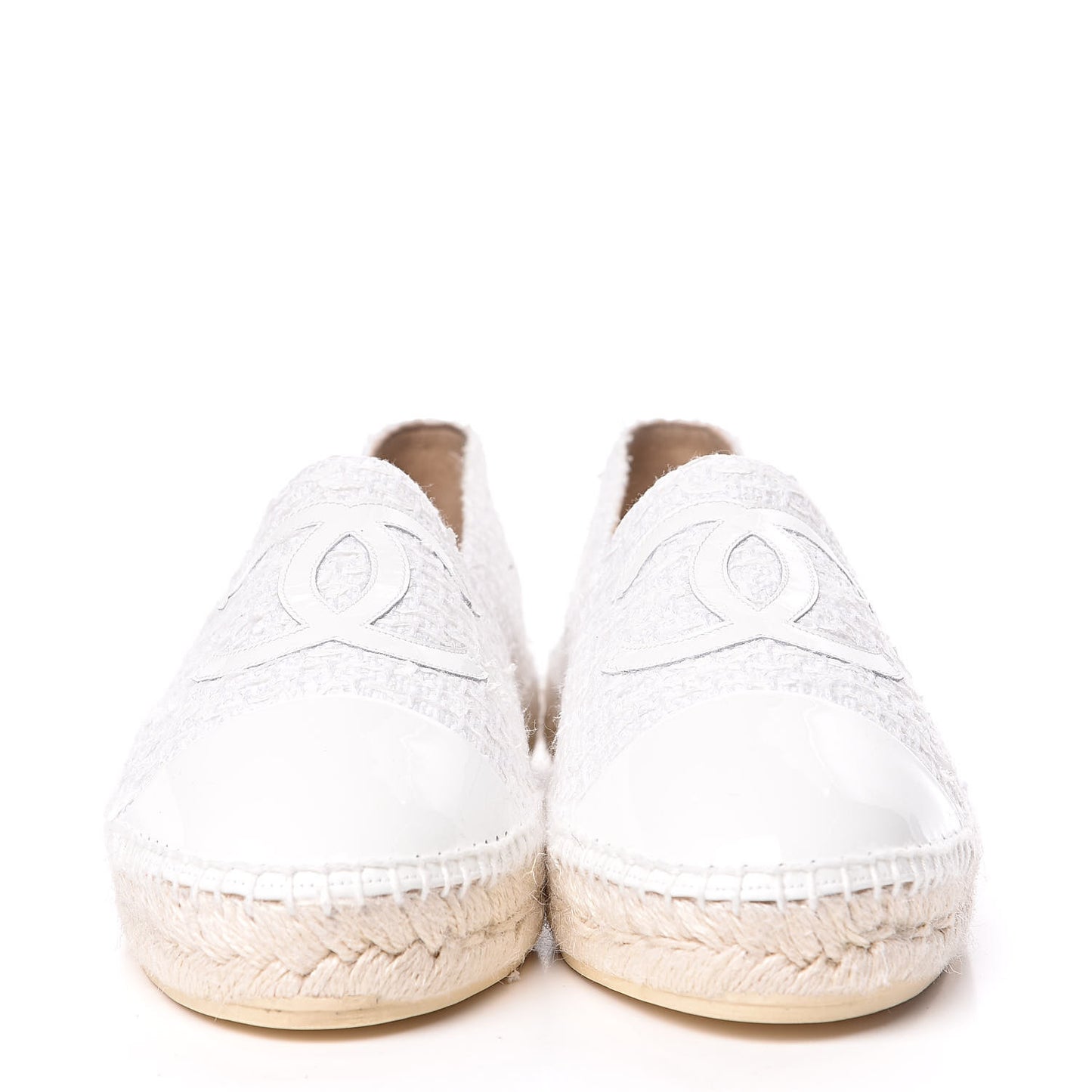 Tweed Patent CC Espadrilles 42 White