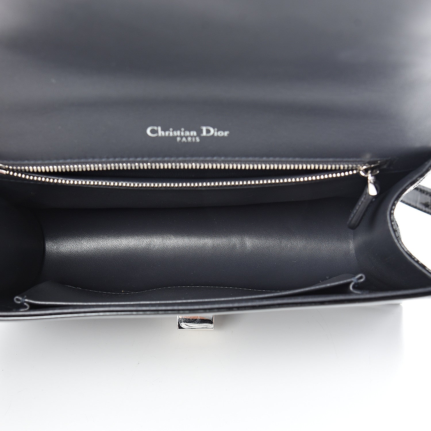 Christian Dior Patent Micro-Cannage Medium Diorama Flap Bag Black 4 of 13