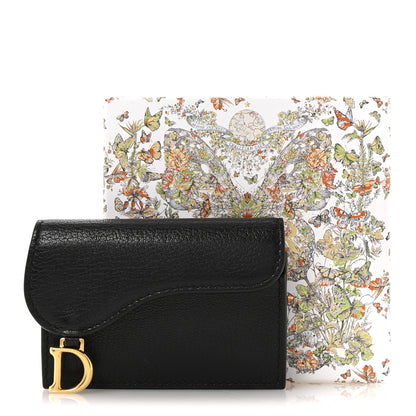 Christian Dior Goatskin Saddle Card Holder Black 9 of 9