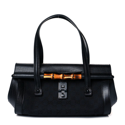 Gucci Monogram Bamboo Bullet Bag Black 1 of 10