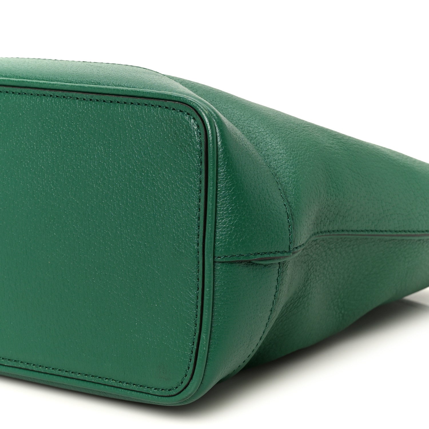 Gucci Textured Dollar Calfskin Medium Ophidia Shoulder Tote Bag Green 11 of 11