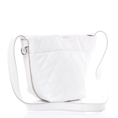 Givenchy Lambskin Quilted Mini GV Bucket Bag White 3 of 10