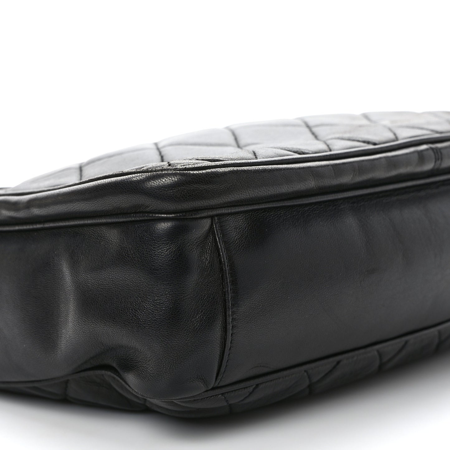 Lambskin Quilted CC Shoulder Bag Navy