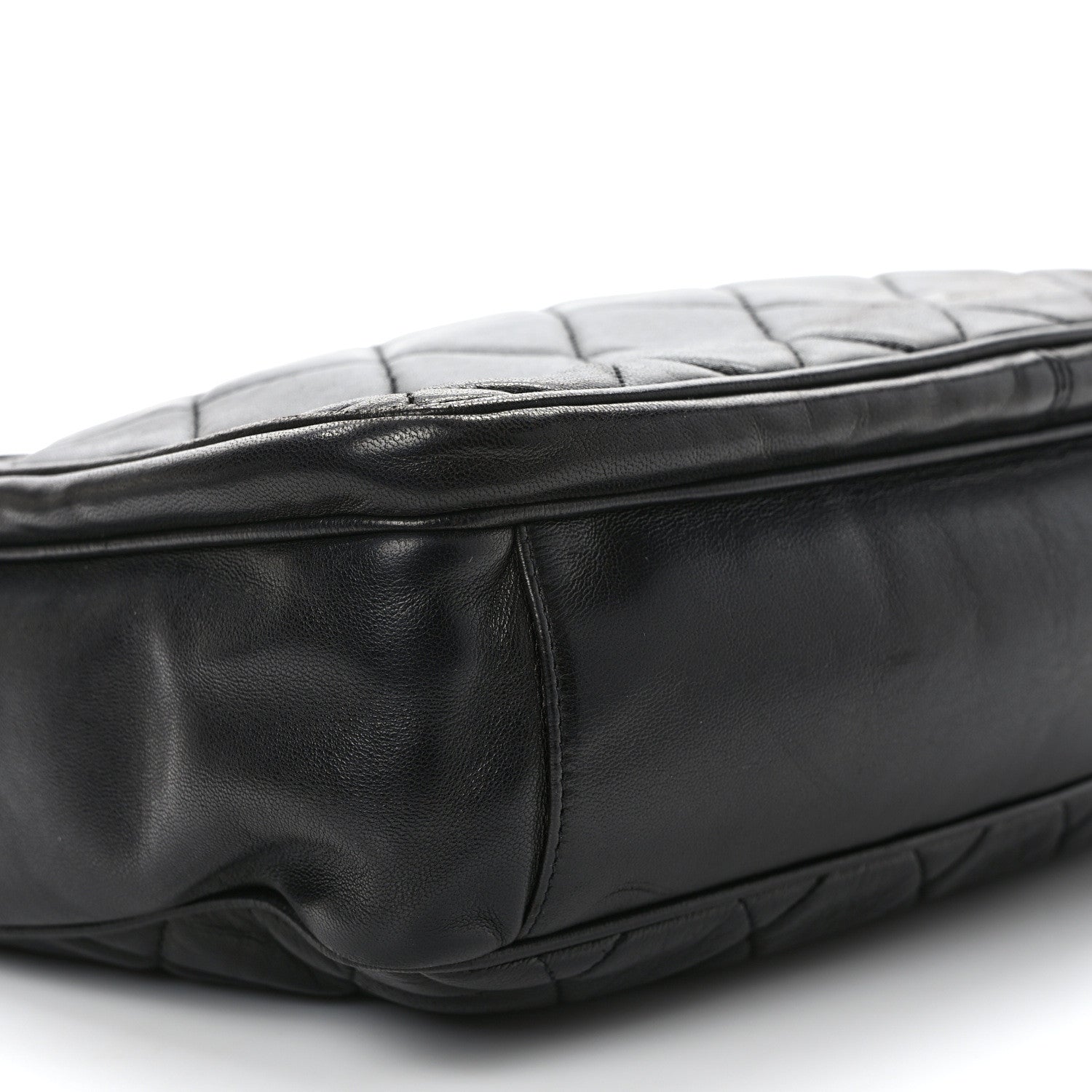 Chanel Lambskin Quilted CC Shoulder Bag Navy 7 of 10