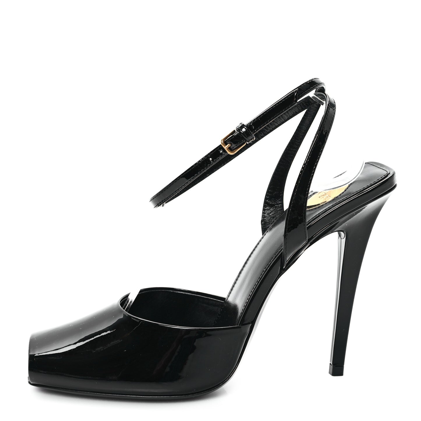 Patent Calfskin La Scandale 110 Sandals 38.5 Black