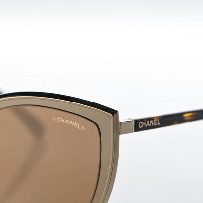 Chanel Metal Cat Eye Sunglasses 4222 Gold 7 of 9