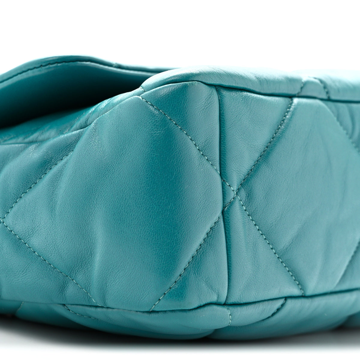 Chanel Lambskin Quilted Large Chanel 19 Flap Dark Green 7 of 10